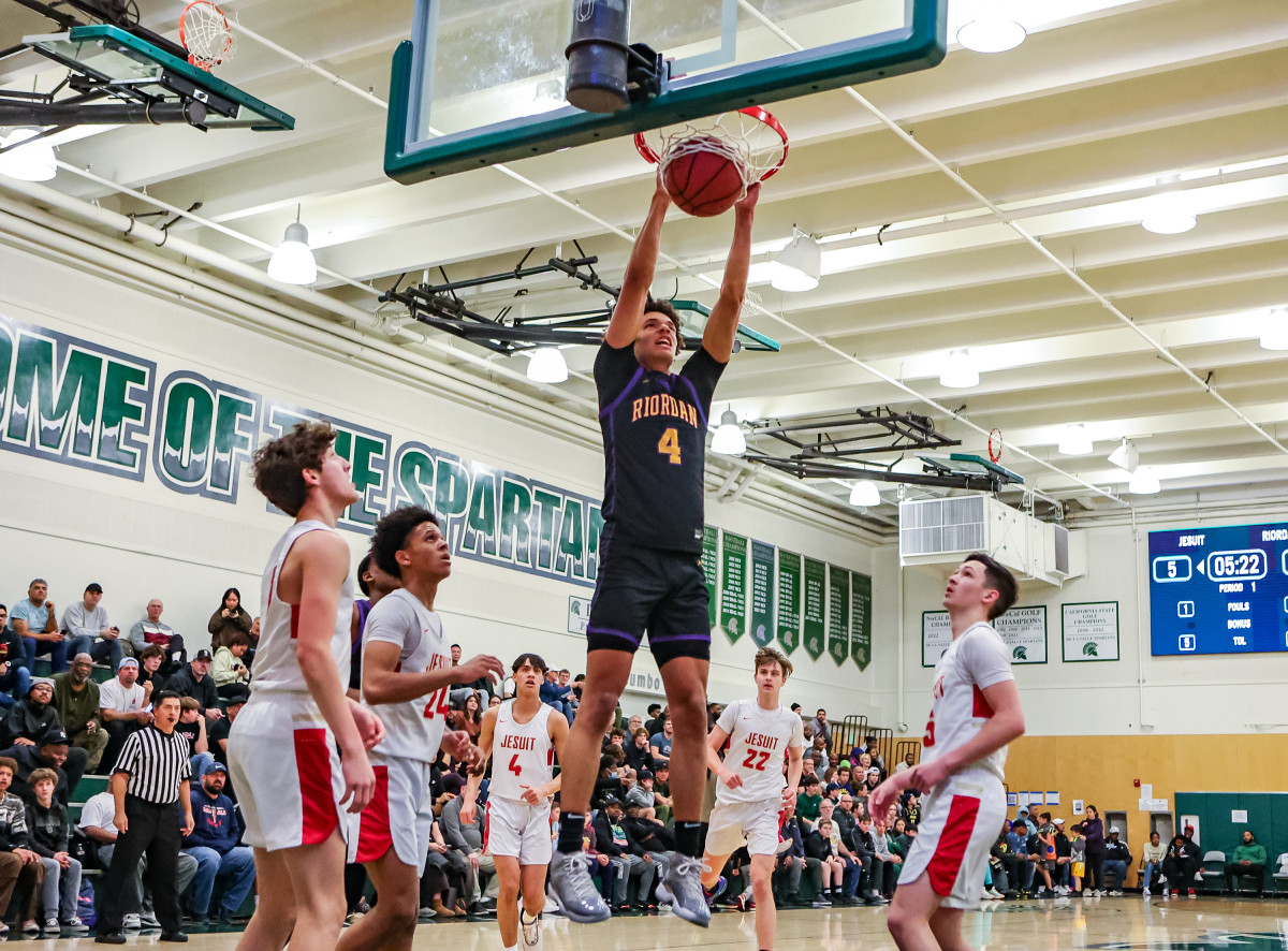 Jasir Rencher slams home two at last year's MLK Classic versus Jesuit.